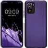 kwmobile Custodia Compatibile con Xiaomi Redmi Note 10 / Note 10S Cover - Back Case Morbida - Protezione in Silicone TPU Effetto Metallizzato lilla metallizzato