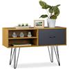 Relaxdays Credenza Ingresso, Design Vintage, Cassetto, Gambe in Ferro, Tavolino Mobile Retrò, 62x100x38 cm, Colorata