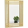 Relaxdays Specchio Bagno, da Parete, in Legno, Grande, Rettangolare, Ingresso, HxBxT: 70 x 50 x 2 cm, Colore Naturale