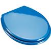 MSV 140015 - Sedile WC in MDF/Acciaio INOX, Blu scuro, 43,5 x 37,5 x 1,8 cm