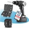 STAHLWERK Set professionale - Trapano avvitatore a batteria ASB-20 ST con cinturino magnetico artigianale, trapano a percussione 3 in 1, tecnologia brushless, coppia 60 Nm, cambio a 2 marce, batteria