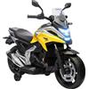 AIYAPLAY Moto Elettrica per Bambini 3-6 Anni Licenza Honda, 12V Doppi Motori, Rotelle, 3 km/h, Max 30kg, Giallo | Aosom Italy