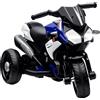 HOMCOM Moto Elettrica per Bambini 3-5 Anni Max. 25kg con Luci, Musica, Batteria 6V e Velocità 3km/h, 86x42x52 cm Blu | Aosom Italy