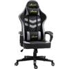 Vinsetto Fauteuil da ufficio gaming sedia gamer poggiatesta e supporto lombare altezza regolabile 61 x 70 x 129 cm nero e bianco