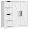 HOMCOM Mobile da bagno, mobile da bagno, con 4 cassetti, 1 armadio, per piccoli spazi, 81,2 x 30 x 83,8 cm, bianco | Aosom Italy