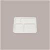 LUCGEL 25 Pz Vassoio Self 4 Scompartimenti in Polpa di Cellulosa Bio 37x27H3,5 cm
