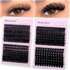 WENDY LASHES Ciglia Finte Ciuffetti,60D+80D+100D+150D Soffici Ciglia Finte Individuali D-Curl 10-18mm Fluffy Individuali Eyelashes