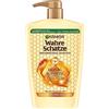 Garnier Reali tesori shampoo riparante miele tesori; formato XXL 1 l, rafforza e nutre i capelli danneggiati e fragili, 1000 ml