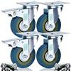 DSL Daily Supply Ltd. DLS - Ruote orientabili da 75 mm, in gomma, per trolley e mobili, 4 pz + viti incluse