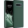 kwmobile Cover per Samsung Galaxy S10 Plus / S10+ Custodia - Back Case per Smartphone in Silicone TPU - Protezione Gommata - verde muschio