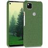 kwmobile Cover Rigida Compatibile con Google Pixel 4a - Custodia Cellulare - Back Cover Case Protettiva Cover in Tessuto - Verde