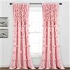 Lush Decor Riley - Tenda per finestra (pannello singolo), 213 cm di lunghezza x 137 cm, colore: Rosa