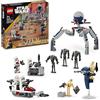 LEGO Star Wars Battle Pack Clone Trooper e Battle Droid Set da Battaglia con Veicolo Giocattolo Speeder Bike, Tri-Droide e Postazione Difensiva, Regalo per Bambini e Bambine da 7 Anni in su 75372
