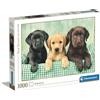 CLEMENTONI - 39279 - PUZZLE 1000 HQC I TRE LABRADOR 70 X 50 CM