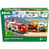 Brio world - starter set trenini in legno, 22 pezzi, 3+