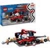 LEGO CITY, Lego Lego city 60443 pit stop e meccanici con monoposto ferrari f1 - officina, macchina giocattolo e accessori, giochi bambini 6+