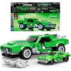 Hot Wheels, BRICK SHOP mattel brick shop hot wheels - custom '68 camaro serie speed, set da costruire con 289 pezzi, dettagli realistici e adesivi