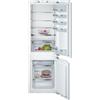 Bosch KIS86AFE0 Serie 6, Frigorifero combinato da incasso, Low Frost, Funzione automatica Super Freezing, Luce LED, Sensori Fresh Sense, 177.2 x 55.8 cm, cerniera piatta