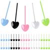 HHEETTT 100 cucchiaini da gelato a forma di cuore, set di mini cucchiaini riutilizzabili olorata, Reusable piccoli cucchiainis da dessert a forma di cuore per gelato, torta (10,5 cm)