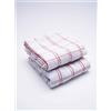 KISENE' Set 2 Strofinacci Disegnoterry Check ROSSO / . - ROSSO