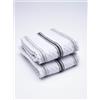 KISENE' Set 2 Strofinacci Disegno Stripes GRIGIO / . - GRIGIO