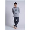 LOV IT Pigiama Uomo Manica Lunga Pantalone Lungo GRIGIO MEL. / M - GRIGIO MEL.