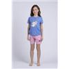 DISNEY/MARVEL Pigiama Bimba Mezza Manica Pantalone Corto Disegno Aristogatti Marie PERVINCA / 6/7y - PERVINCA