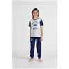 DISNEY/MARVEL Pigiama Bimbo Mezza Manica Pantalone Lungo Disegno Stitch NAVY / 4/5y - NAVY