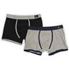 KIWEAR Boxer Uomo Confezione Bi-Pack GRIGIO/NERO / L - GRIGIO/NERO