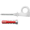 fischer 564173 Loop, set di 25 viti con ganci e tasselli DuoPower 8 x 40, viti per truciolato con gancio, ganci a vite flessibili per il montaggio in numerosi materiali da costruzione EasyHook, bianco