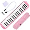 SALALIS Strumento a Fiato con Tastiera Melodica a 37 Tasti per Formazione Professionale per Principianti, Materiale ABS (Rosa)