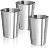 com-four® 3X Tazza per Bere in Acciaio Inossidabile - Tazza Leggera in Acciaio Inossidabile 304 - Tazza da Campeggio 300 ml - Tazza da Viaggio infrangibile e Senza BPA