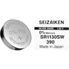 Seizaiken 1 pila a bottone originale SEIZAIKEN 390, SR1130SW, 1,55 V, batteria per orologio, ossido d'argento, 0% mercurio, 100% Made in Japan
