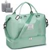 BAGROUPS Borsone da Viaggio 45x36x20 Easyjet 32L Pieghevole Bagaglio a Mano Impermeabile Borsone Palestra Sportiva con Scomparto per Scarpe Borsa da il Fine Settimana Donna Uomo per Lavoro Verde
