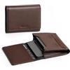 VULKIT Porta Biglietti da Visita da Uomo Porta Biglietti da Visita in Pelle Porta Carte di Credito con Blocco RFID Portafoglio con Chiusura Magnetica