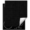 DarHaus Copri piano cottura induzione 45x52 cm Piastra di copertura per fornelli - nero - piatto