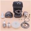 DORFEY Kit base for cilindro, pistone e coppa motore da 34 mm, adatto for motori cinesi da 2500 e 25 cc con avviamento a strappo, puleggia, molla, corda, candela, parte for motosega
