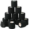 tigratigro Benda Elastica Coesiva 12 Rotoli 5cm x4.5m, Bendaggio Adesiva Coesiva Nastro Bendaggio Sportivo Non Tessuto Autoadesivo Benda Salvapelle Fasciature per Mani, Piedi, Ginocchia Nero