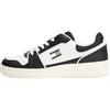 Tommy Jeans Uomo Sneakers con Suola Preformata Retro Basket Profilo Basso, Nero (Black), 44