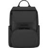 PIQUADRO Zaino pelle e tessuto porta PC 14,00", NERO