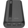 Cellularline - Power Bank 20000 - Capacità: 20000mAh - Input: 1xUSB-C 10.5W - Output: 1xUSB 12W - Celle: Li-ion Battery - LED luminosi indicano carica residua - Nero