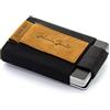 Jaimie Jacobs Nano Boy Mini Portafoglio Porta Carte di Credito sottile Mini Wallet Portafoglio uomo piccolo dal design minimalista Porta tessere slim tascabile (Pelle Di Bufalo Abbronzatura)
