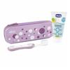 Chicco Set Dentale 6M+ Dentifricio Mela Banana 50ml + Spazzolino Colore Rosa