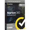 Norton 360 Advanced - Protezione Premium dell'Identità e VPN | 1 Anno, 10 Dispositivo