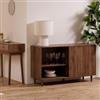 DEGHI Credenza 120x72h cm effetto noce con 2 ante scorrevoli - Ynoire