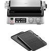 Braun MultiGrill 7 CG 7040, Griglia Elettrica con Controllo Elettronico, 2 Termostati Indipendenti, 3 Posizioni di Cottura, Piastre Lavabili in Lavastoviglie, 2000 W, Nero/Acciaio Inossidabile