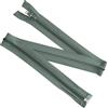 Aerzetix - Set di 8 Cerniere Lampo a Spirale N°5 65cm separabili con cursore - in Metallo Nylon Poliestere - Colore Grigio-Verde Pastello Scuro - per Cucito Artigianato creazioni Tessili