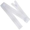 Aerzetix - Set di 8 Cerniere Lampo a Spirale N°5 65cm separabili con cursore - in Metallo Nylon Poliestere - Colore Bianco - per Cucito Artigianato creazioni Tessili