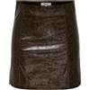 ONLY Onleverle HW Faux Leather Skirt Pnt, Terra Scura, s