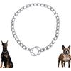 lasuroa Collare a Strozzo per Cani in Argento, Catena Scorrevole in Metallo Resistente Collare da Addestramento Martingala per Cani di Taglia XS Piccola Media e Grande (Taglia M)